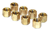 Exhaust / Intake Nuts, Brass, 11mm O.D.