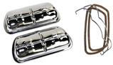 Valve Covers, Stock Style, With Bales, Chrome