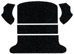 Carpet Kit, Rear Seat & Wheel Well, 58-64, Black