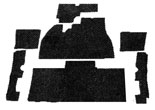 Carpet Kit, Complete, 73-77, Black