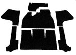 Carpet Kit, Complete, 71-72 Convertible Super Beetle, Black