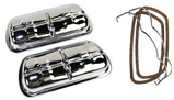 Valve Covers, Stock Style, With Bales, Chrome
