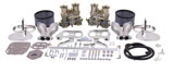Weber Dual 44 IDF Kit w/ Chrome Air Cleaners for Type 1