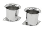 Chrome Velocity Stacks, 2 1/4" Tall, Pair